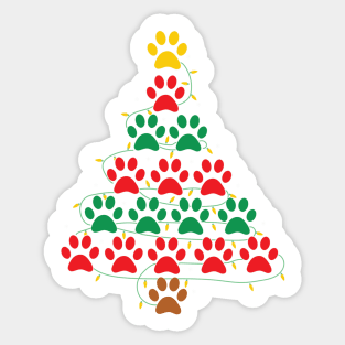Wesite Christmas Tree Dog Sticker
